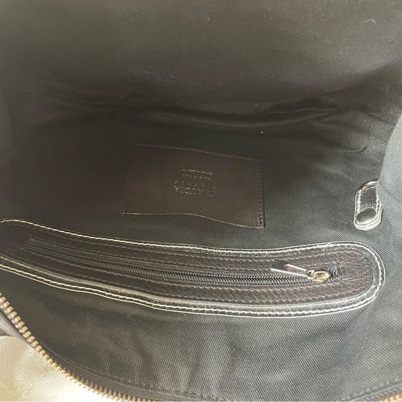 Claudia Firenze Black Leather Calf Hair Handbags Crossbody Bag - Picture 6 of 11